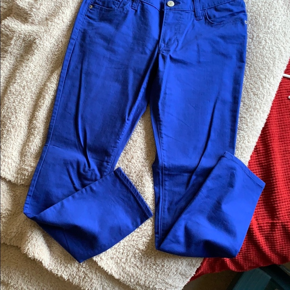 Old Navy Rockstar skinny denim legging in blue.